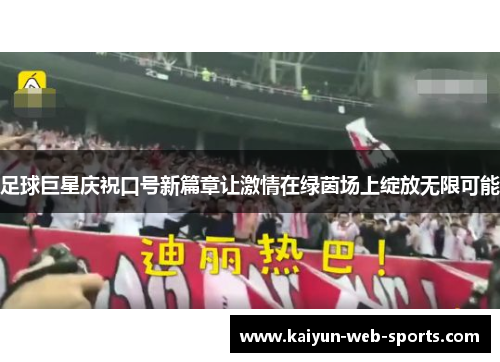 足球巨星庆祝口号新篇章让激情在绿茵场上绽放无限可能